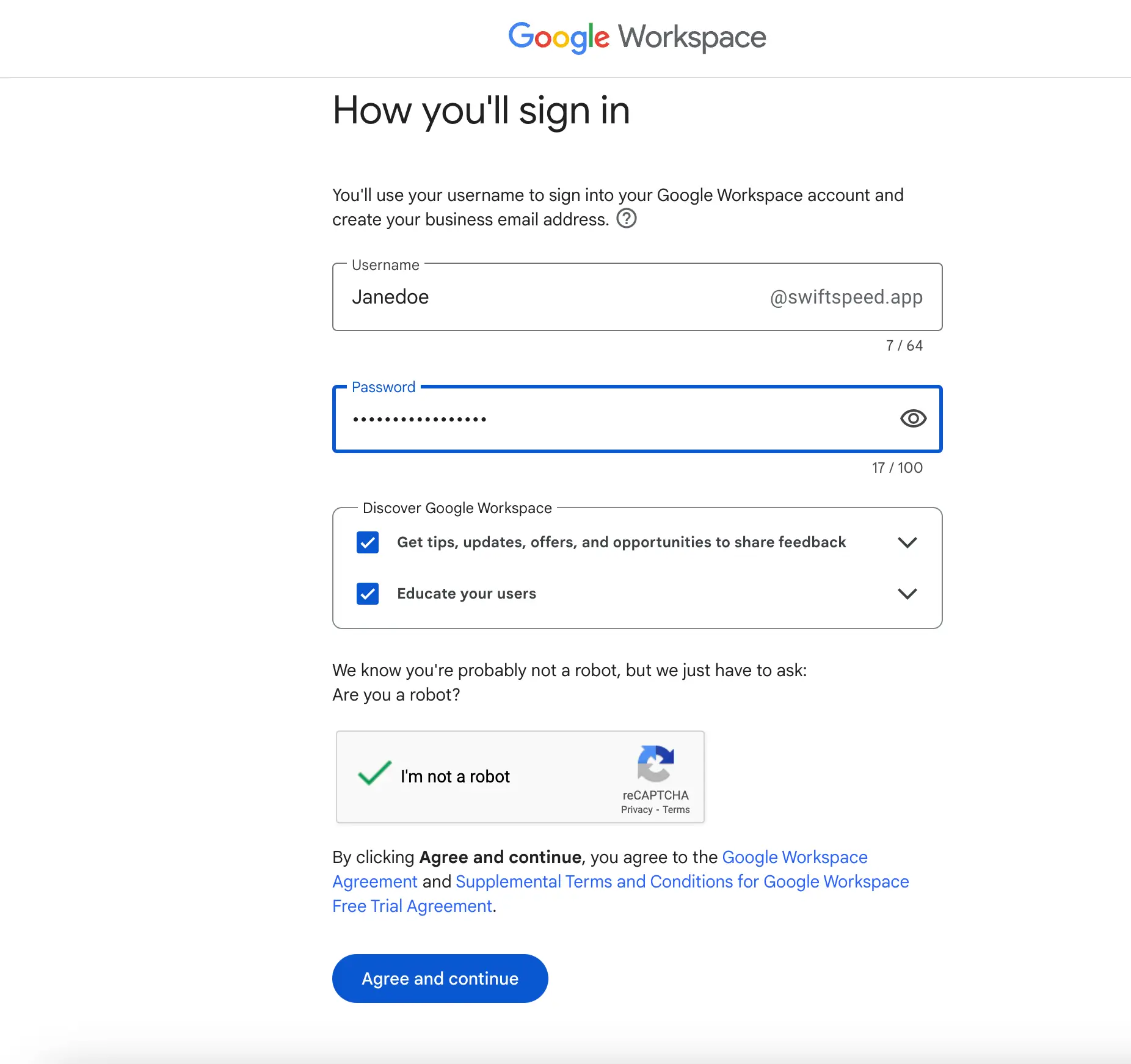 How Google Workspace Can Help Skyrocket Business Productivity 7 Signing Up for G Suite - Google Workspace